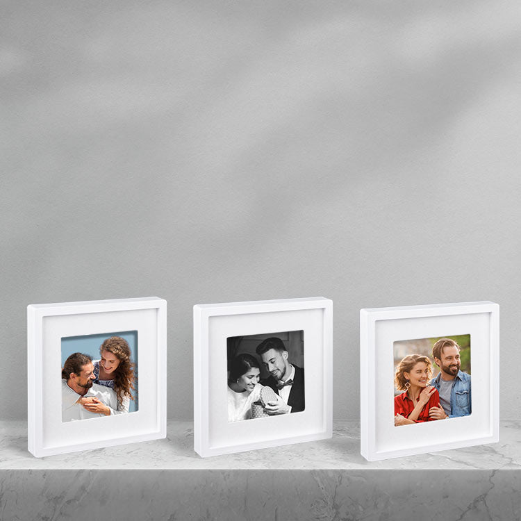 10x10 Yapışkanlı Sök-Tak Paspartulu Pola Fotoğraf Çerçevesi – 3’lü Set