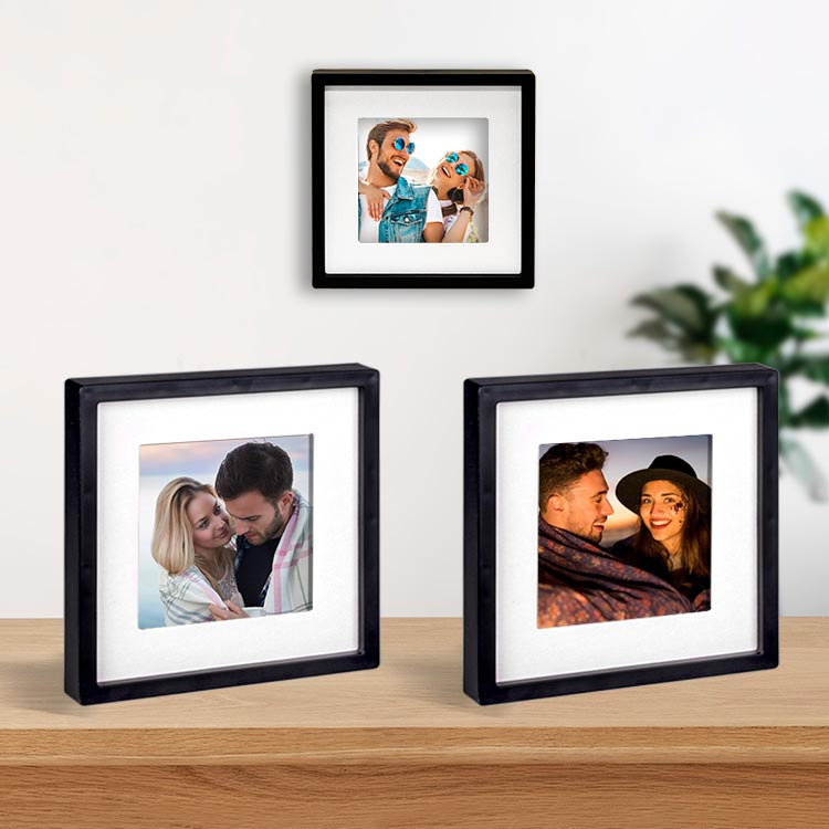 10x10 Yapışkanlı Sök-Tak Paspartulu Pola Fotoğraf Çerçevesi – 3’lü Set