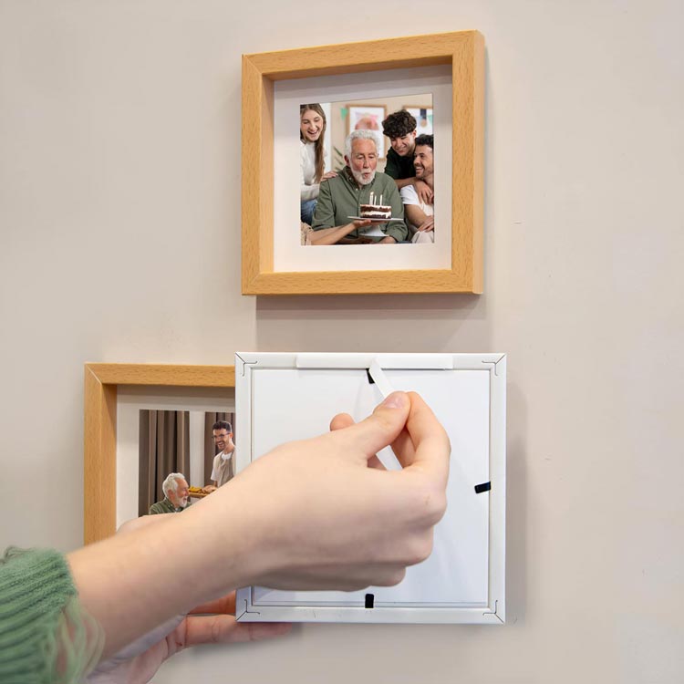 10x10 Yapışkanlı Sök-Tak Paspartulu Pola Fotoğraf Çerçevesi – Tekli