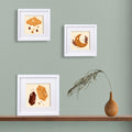 10x10 Yapışkanlı Sök-Tak Paspartulu Pola Fotoğraf Çerçevesi – 3’lü Set
