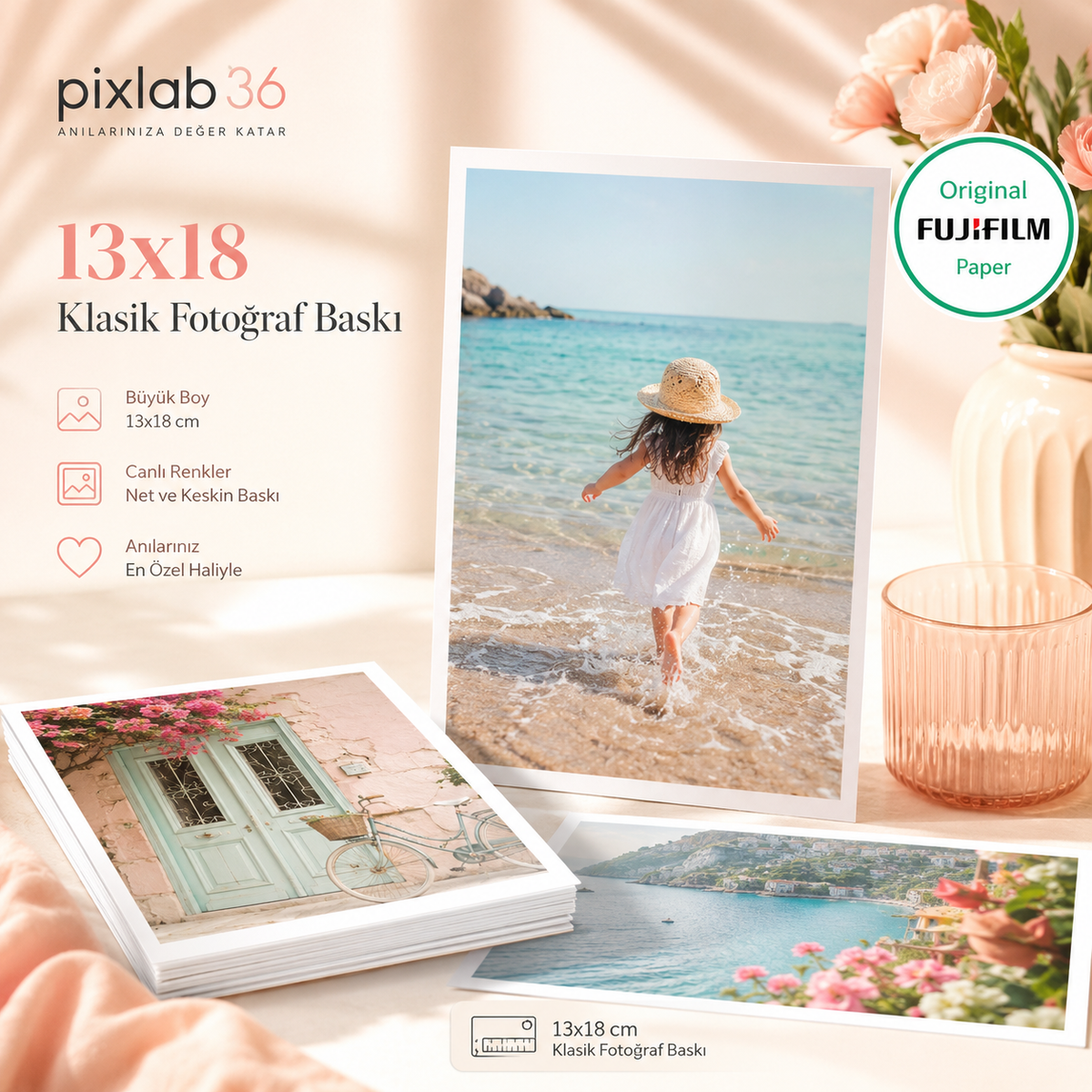13x18 Klasik Fotoğraf Baskı 35 Adet - Pixlab36
