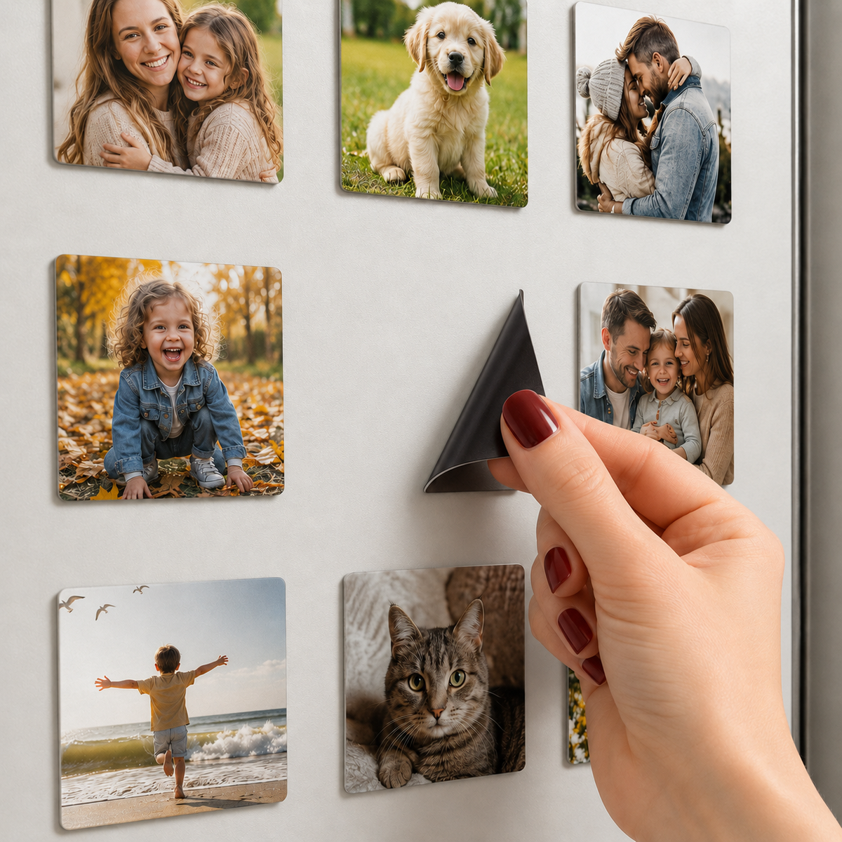 5x5 Fotoğraflı Kare Magnet – 12 Adet