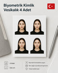 Biyometrik Kimlik Vesikalık 4 Adet
