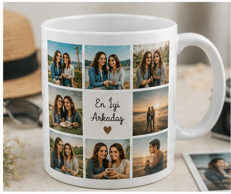 En İyi Arkadaş 9 Fotoğraflı Kupa