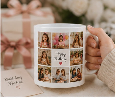 Happy Birthday 9 Fotoğraflı Kupa