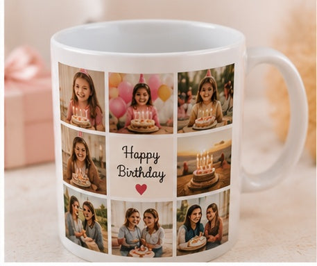 Happy Birthday 9 Fotoğraflı Kupa