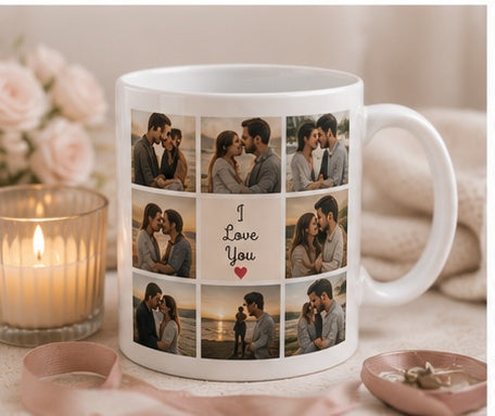 I Love You 9 Fotoğraflı Kupa