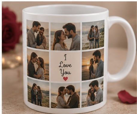 I Love You 9 Fotoğraflı Kupa