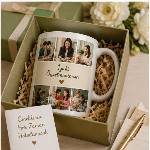 Öğretmene Hediye 5 Fotoğraflı Kupa