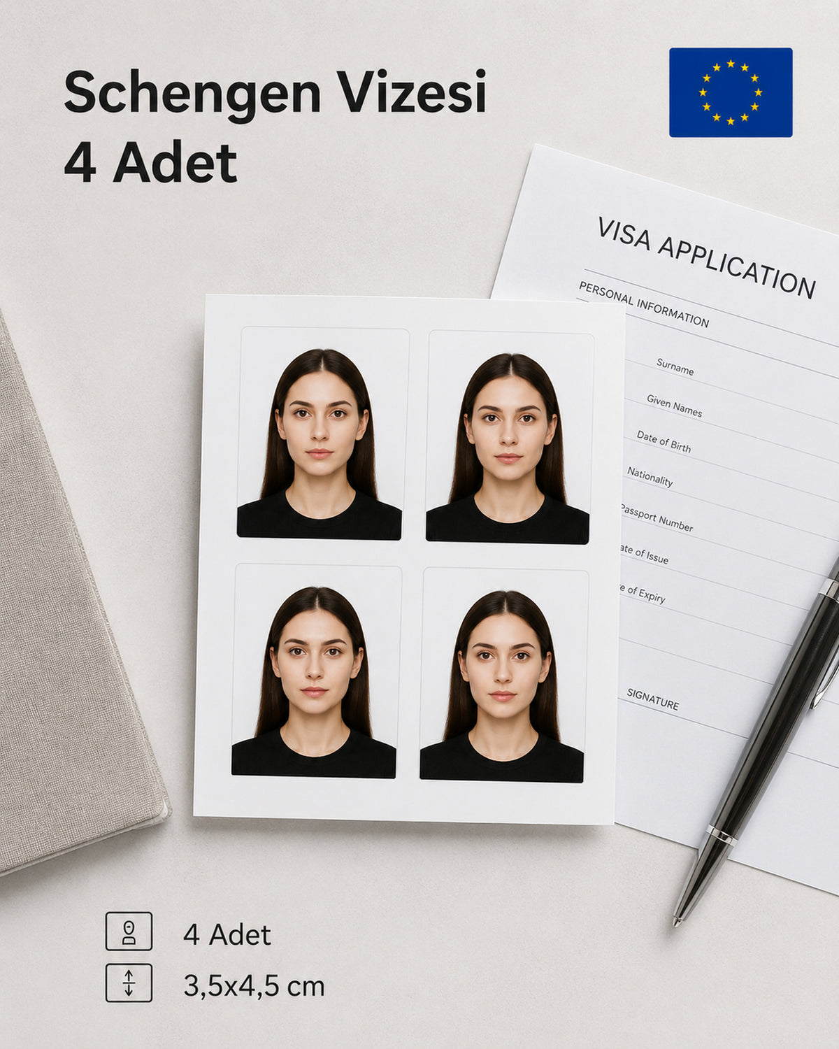 Schengen Vizesi 4 Adet